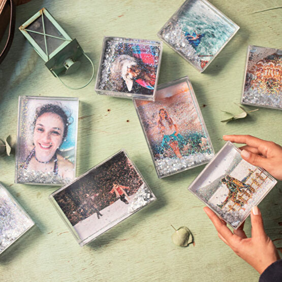 10x10 Yıldızlı Işıltılı Çerçeve