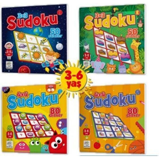 3-6 Yaş Stickerlı Sudoku Seti - Komisyon Zeka Geliştirici Kitaplar Fiyatı