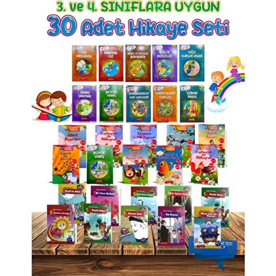 3. Ve 4. Sınıflara Okumayı Sevdiren 30'Lu Hikaye Seti Çocuk Masal Fiyatı