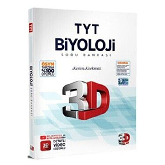 3D Yayınları 3d Tyt Biyoloji Soru Bankası 2024 Ders Sınav Kitapları Fiyatı