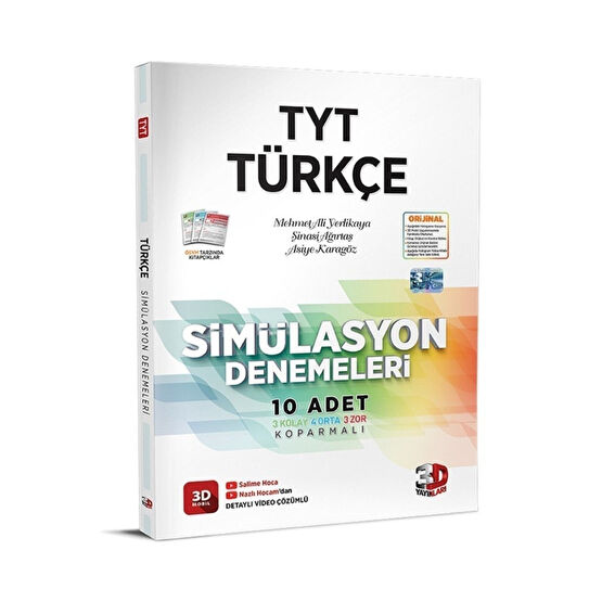 3D Yayınları 3d Tyt Türkçe Simülasyon Denemeleri Ders Sınav Kitapları Fiyatı