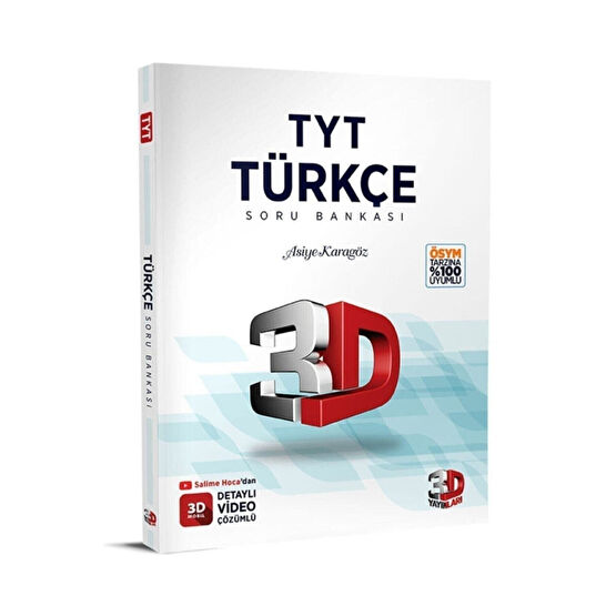 3D Yayınları Çözüm Tyt Türkçe 3d Soru Bankası Ders Sınav Kitapları Fiyatı