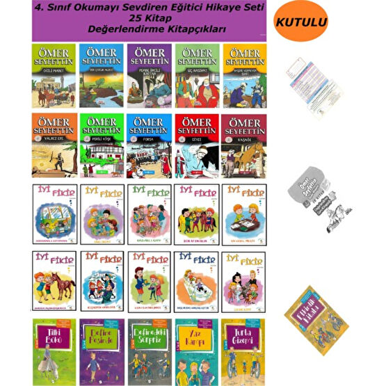 4. Sınıf Okumayı Sevdiren Eğitici Hikaye Seti 25 Kitap (İyi Fikir -  Matematik Hikayeleri - Ömer Seyfettin) Çocuk Masal Fiyatı