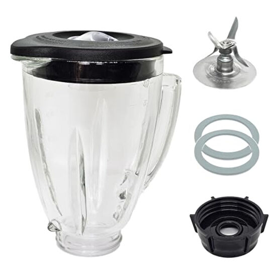 6 Cup Blender Glass Jar with Blade, Blender Replacement Parts for Aspas Para Licuadora Oster Osterizer (NOT fit Pro, Master or Versa models) Yedek Parça ve Aksesuar Fiyatı