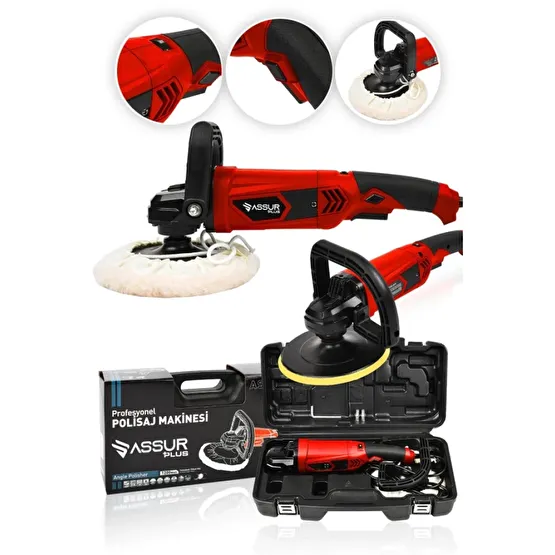 6 Kademeli Devir Ayarli Polisaj Zimpara Pasta Cila Makinasi 1300 Watt 180Mm Kirmizi Cila / Polisaj Makinesi Fiyatı