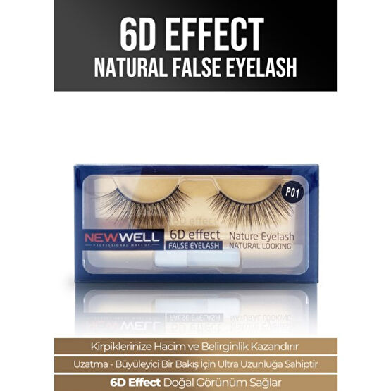 6D Effect Natural False Eyelash P01 Takma Kirpik Ürünleri Fiyatı