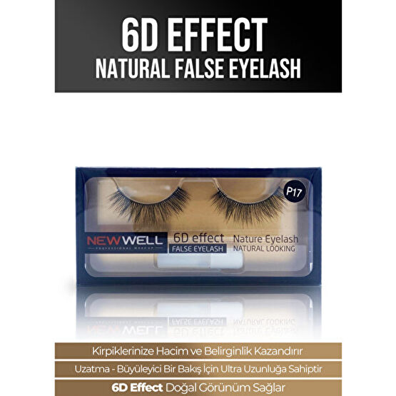 6D Effect Natural False Eyelash P17 Takma Kirpik Ürünleri Fiyatı