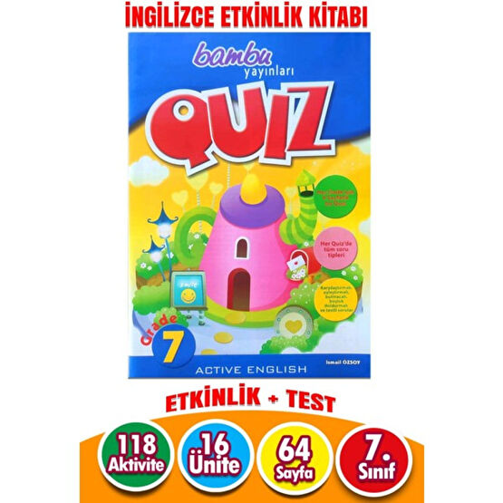 7. Sınıf İngilizce Etkinlik Testi - Quiz Tüm Dersler Fiyatı