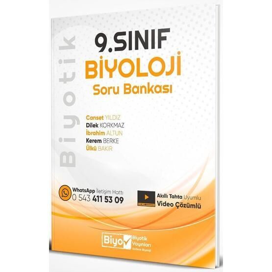 9. Sınıf Biyoloji Biyotik Soru Bankası - Biyotik Yayınları