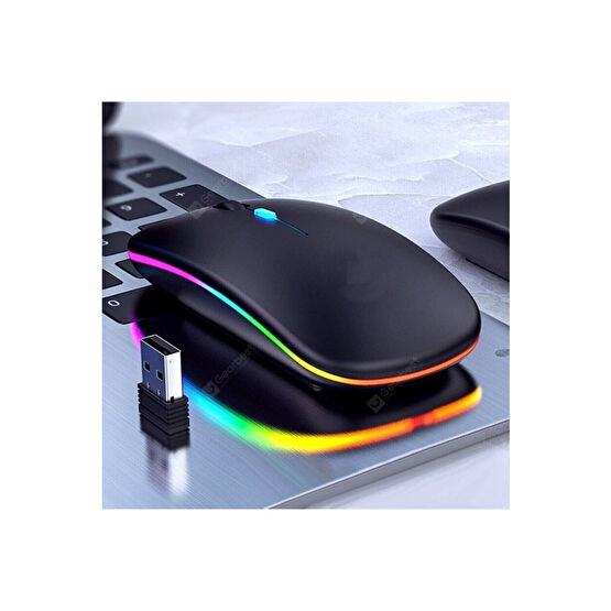 A2N Kablosuz Fare Wireless Mouse 4 Tuşlu Renk Sessiz Şarj Edilebilir Dpı Kontrol Klavye - Mouse Fiyatı