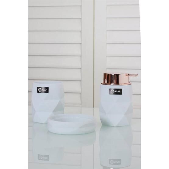 Acar Lumea 3'lü Akrilik Kristal Model Banyo Seti