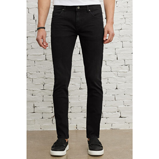 AC&Co / Altınyıldız Classics Erkek Antrasit Ekstra Slim Fit Dar Kesim Rıss Pamuklu Esnek Denim Jean Kot Pantolon 34 Beden Bayan Jeans / Kot Pantolon Fiyatı