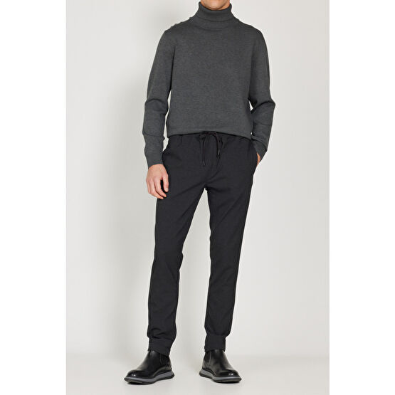 AC&Co / Altınyıldız Classics Erkek Antrasit Slim Fit Rahat Kesim Beli Bağlamalı Yan Cepli Jogger Pantolon 54 Beden Kadın Pantolon Fiyatı