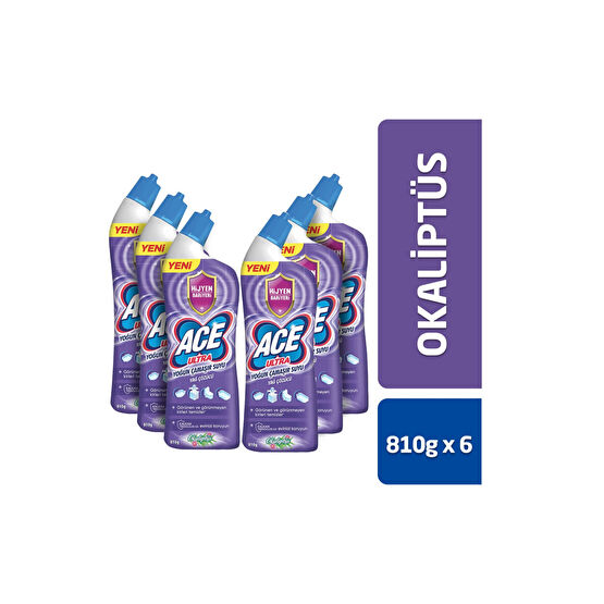 ACE Ultra Yoğun Kıvamlı Çamaşır Suyu Okaliptus 810g X6