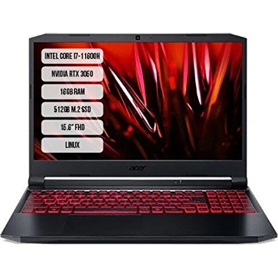 Acer An515-57 Nh.qeley.00A Intel Core i7 11600H 15.6" 16 GB RAM 512 GB SSD Rtx3050 4 GB Linux Gaming Laptop Dizüstü Bilgisayar Fiyatı
