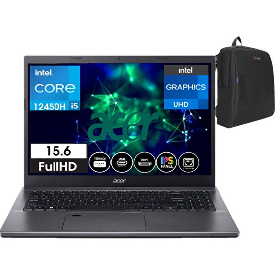 Acer Aspire 5 A515-57 Intel Core I5 12450H 64GB Ram 512GB SSD 15,6 Inç IPS Fhd WINDOWS11HOME Taşınabilir Bilgisayar NXKN3EY00316+WEBLEGELSINÇANTA Dizüstü Bilgisayar Fiyatı