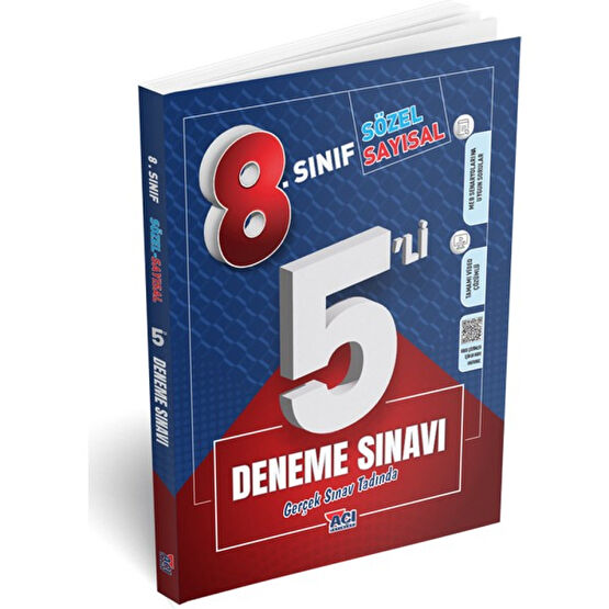 Açı Yayınları 8. Sınıf LGS Gerçek Sınav Tadında Tamamı Video Çözümlü 5 Deneme Sınavı Tüm Dersler Fiyatı