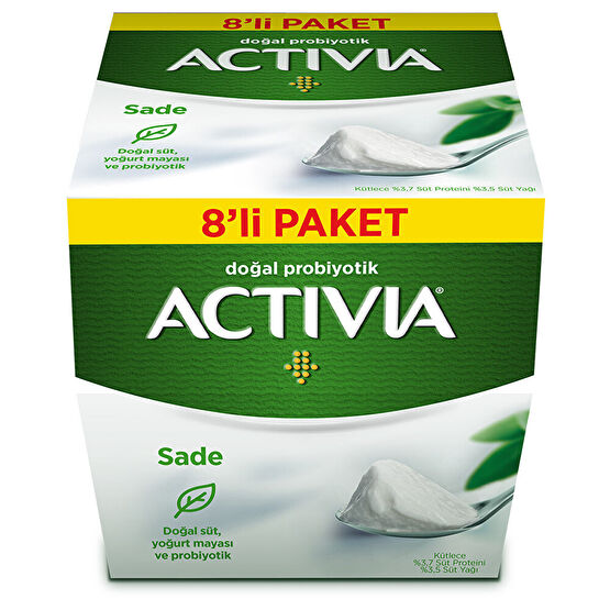 Activia Doğal Probiyotikli Sade Yoğurt 8x100 g Yoğurt Fiyatı