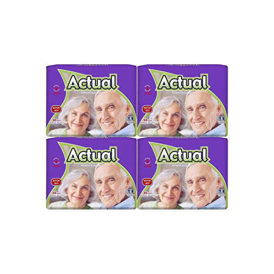 ACTUAL Yetişkin Hasta Bezi Bel Bantlı L-büyük 120 Adet (4pk*30) Hasta Bezleri ve Temizliği Fiyatı