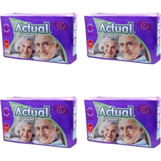 Actual Yetişkin Hasta Bezi Bel Bantlı L-Büyük  30 Adet x 4 Hasta Bezleri ve Temizliği Fiyatı