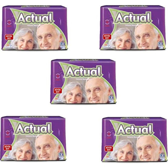 Actual Yetişkin Hasta Bezi Large 5x30 150 adet - L Hasta Bezleri ve Temizliği Fiyatı