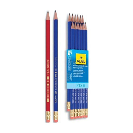 Adel Fish Pencil Silgili Kurşun Kalem 12li Kurşun (Ahşap) Kalem Fiyatı