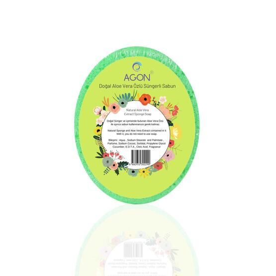 Agon Doğal El Yapımı Aloe Vera Özlü Sabunlu Vücut Duş Süngeri Bebek Yıkama Süngeri Fiyatı