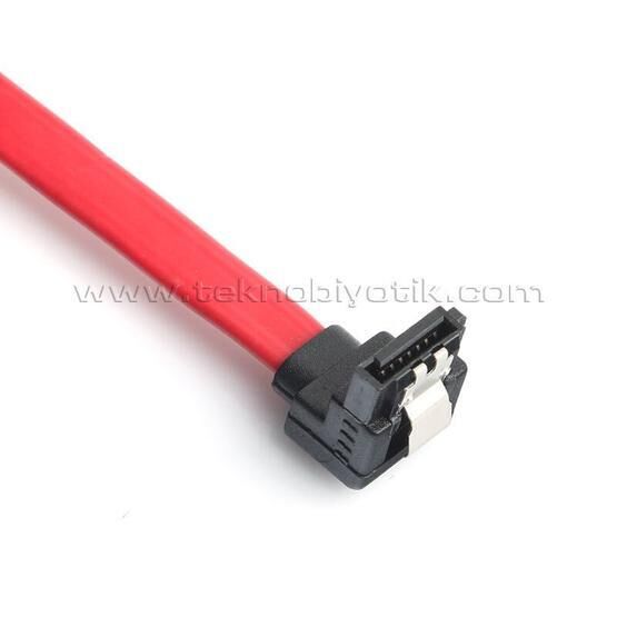 Akasa SATA3 AK-CBSATA3-50RD90 Kırmızı Renkli 50 cm 90° Uçlu Kablo