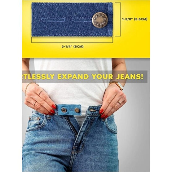 Akay Outlet 1 Adet Pantolon Etek Kot Bel Genişletici Kemer Düğmesi Bayan Jeans / Kot Pantolon Fiyatı