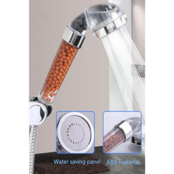 AKCAKESE % 75 Su Tasarruflu Boncuklu Iyon Stres Azaltıcı Banyo Duş Başlığı Duşakabin Fiyatı