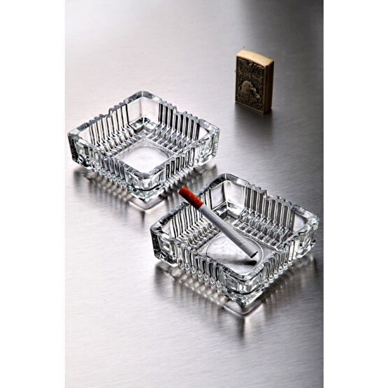AKDAG HOME 2 Adet 11x11 cm Kare Lüx Cam Bistro Kristal Küllük Küllük Fiyatı