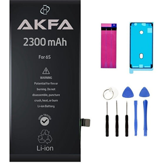 Akfa Apple iPhone 6s Telefon Batarya- 2300 Mah + Batarya Pil Tamir Seti Cep Telefonu Bataryası Fiyatı