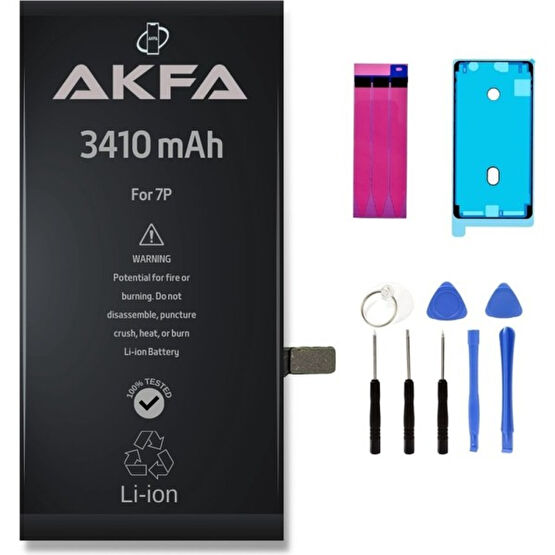 Akfa Apple iPhone 7 Plus Telefon Batarya- 3410 Mah + Batarya Pil Tamir Seti Cep Telefonu Bataryası Fiyatı