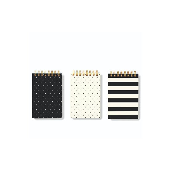 AKILLICA 3lü Çizgisiz Defter Seti Bloknot 8x16 Cm Black White Not Defteri & Bloknot Fiyatı