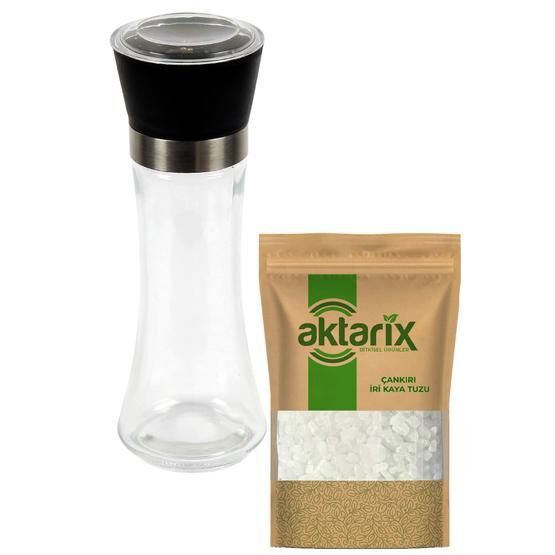 Aktarix 750 gr Öğütmelik İri Çankırı Kaya Tuzu + 1 Adet Seramik Bıçaklı Tuz Değirmeni Tuz Fiyatı