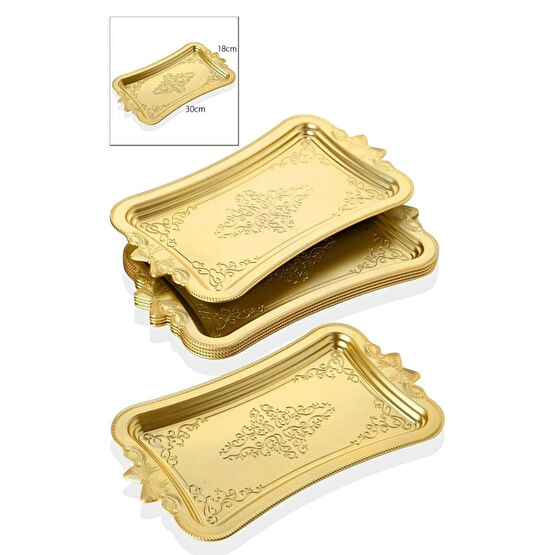 AKZ HOME 6 Adet Kahve Sunumluk Tepsi (plastik)kelebek AKZ HOME Tepsiler / Fırın Kapları Fiyatı