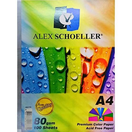 Alex Schoeller 100'lü 10 Renk 10'ar Adet Renkli Fotokopi Kağıdı