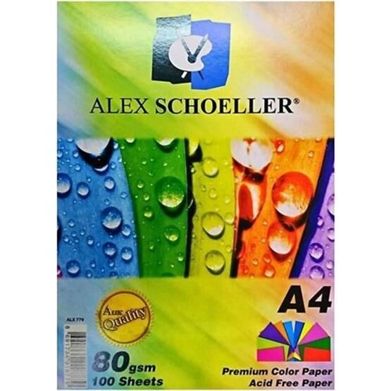 Alex Schoeller 100'lü 10 Renk 10'ar Adet Renkli Fotokopi Kağıdı