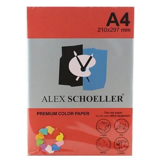 Alex Schoeller A4 500'lü Kırmızı 650 Fotokopi Kağıdı
