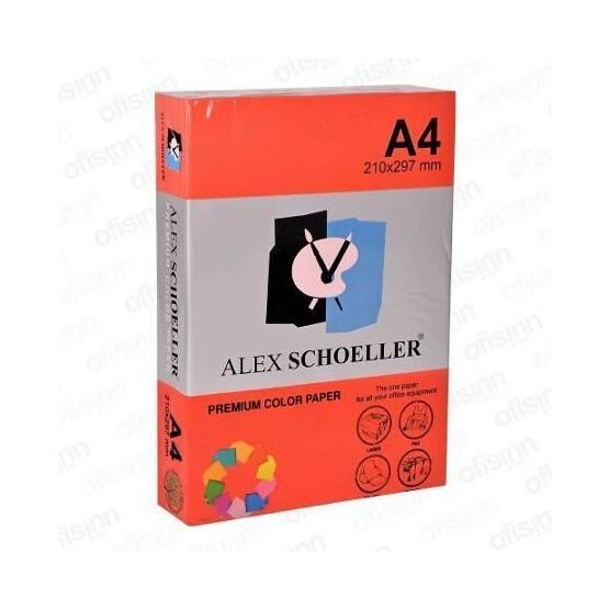 Alex Schoeller A4 500'lü Kırmızı 650 Fotokopi Kağıdı