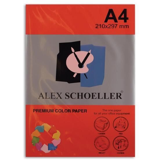 Alex Schoeller A4 500'lü Kırmızı 650 Fotokopi Kağıdı