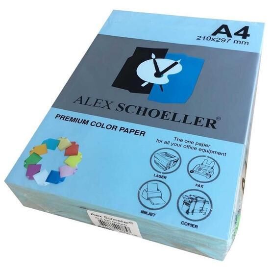 Alex Schoeller ALX-580 Mavi 500'lü Renkli Fotokopi Kağıdı