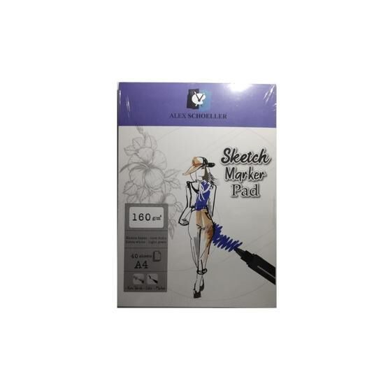 Alex Schoeller ALX936 A4 160 Gr 40'lı Sketch Marker Pad