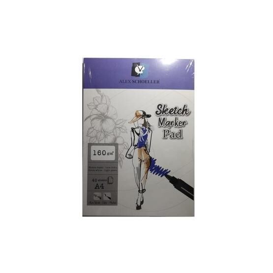 Alex Schoeller ALX936 A4 160 Gr 40'lı Sketch Marker Pad