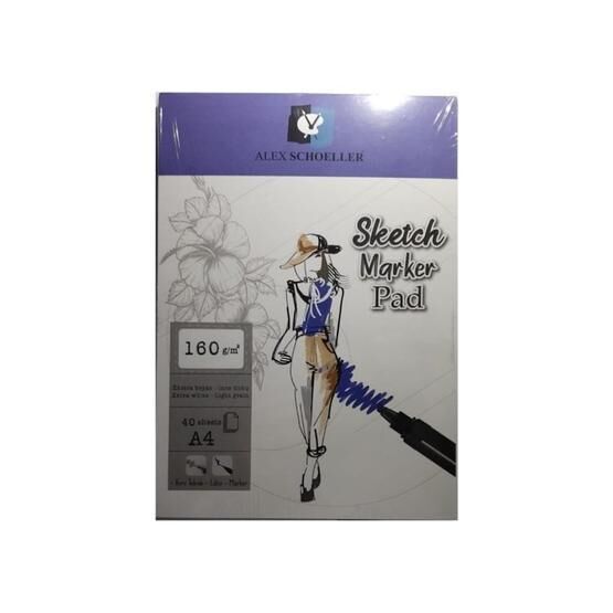 Alex Schoeller ALX936 A4 160 Gr 40'lı Sketch Marker Pad