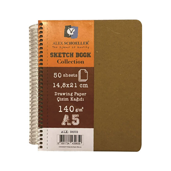 Alex Schoeller Sketchbook Collection A5 140gr 50yp Eskiz Defteri / Alx.9659