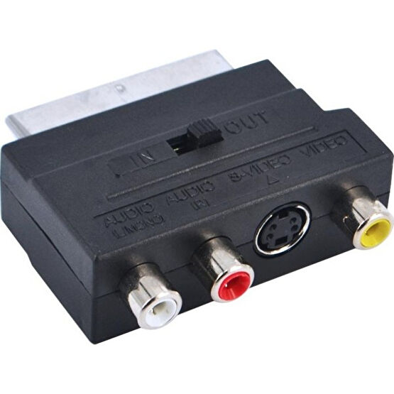 Alfais 4815 Scart To Rca Skart Tos Av Svideo Çevirici Dönüştürücü Adaptör Bilgisayar Çevirici ve Adaptörü Fiyatı