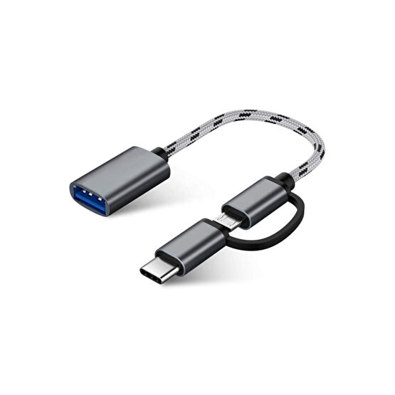 Alfais 4901 Usb 3.0 Otg To Type C Micro Usb Data Şarj Çevirici Dönüştürücü Adaptör Kablo ve Adaptör Fiyatı