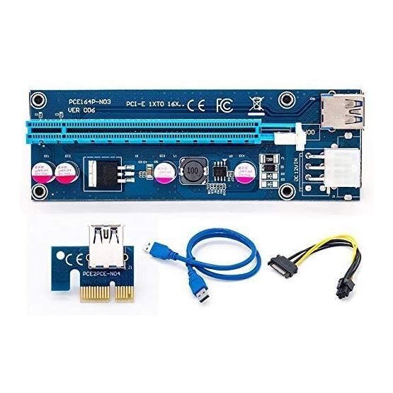 Alfais 5147 PCI Express 1X to 16X USB 3.0 Riser Yükseltici Uzatma Kartı
