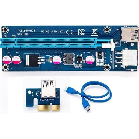 Alfais 5147 PCI Express 1X to 16X USB 3.0 Riser Yükseltici Uzatma Kartı